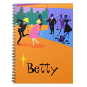 Retro Urban Rooftop Party Spiral Notitieboek (Voorkant)