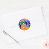 Retro Urban Rooftop Party Stickers (Envelop)