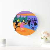 Retro Urban Rooftop Party Wall klok (Huis)