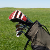 Retro Urban Zebra Over Dwarsgestreepte met Naam Golfheadcover (Insitu)