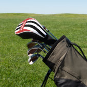 Retro Urban Zebra Speld Strepen met Naam Golfheadcover (Insitu)
