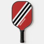 Retro Urban Zebra Strepen met naam Pickleball Paddle (Voorkant)