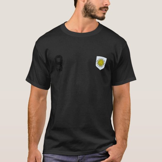 Retro Uruguay Soccer Jersey Celeste Futbol T-shirt (Voorkant)