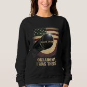 Retro US Flag Total Solar Eclipse 2024 Oklahoma Trui (Voorkant)