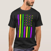 Retro US Mardi Gras Flag Mardi Gras American Men W T-shirt (Voorkant)