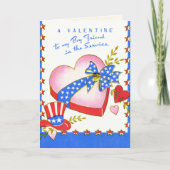 Retro US Militaire Valentijnsdag Card Feestdagen Kaart (Voorkant)