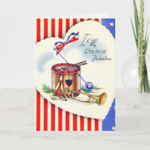 Retro US Militaire Valentijnsdag Card Feestdagen Kaart