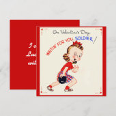 Retro US Militaire Valentijnsdag Card Kaart (Voorkant / Achterkant)