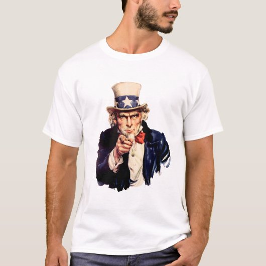 Retro US oom Sam T-shirt (Voorkant)