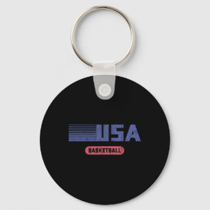 Retro Usa 2020 Team Amerikaans Basketbal Vintage Sleutelhanger