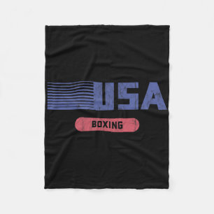 Retro Usa 2020 Team Amerikaans Boksen Vintage Fleece Deken