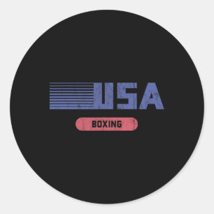 Retro USA 2020 Team Amerikaanse Boksen Vintage Ronde Sticker