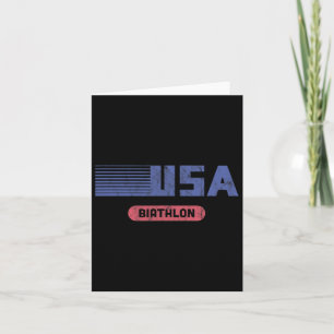Retro USA 2022 Team Amerikaanse Biathlon Vintage Kaart