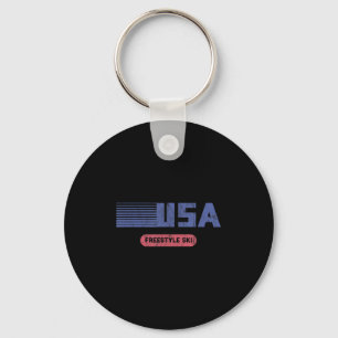 Retro USA 2022 Team Amerikaanse freestyle ski Sleutelhanger