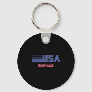 Retro USA 2022 Team Amerikaanse langlaufen Sleutelhanger