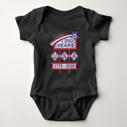 Retro USA 250e verjaardag Marquee Bord 1776-2026 Romper