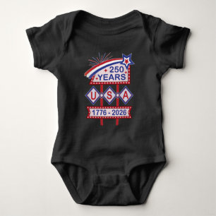 Retro USA 250e verjaardag Marquee Bord 1776-2026 Romper