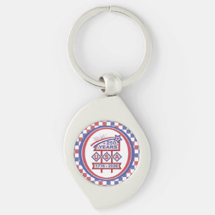 Retro USA 250e verjaardag Marquee Bord 1776-2026 Sleutelhanger