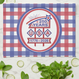 Retro USA 250e verjaardag Marquee Bord 1776-2026 Theedoek