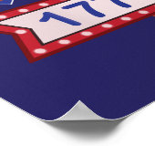 Retro USA 250ste Jubileum Marquee Sign 1776-2026 Poster (Hoek)