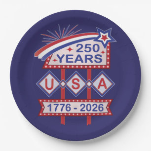 Retro USA 250ste verjaardag Marquee Bord 1776-2026