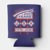 Retro USA 250th Anniversary Marquee Sign 1776-2026 Blikjeskoeler (Achterkant)