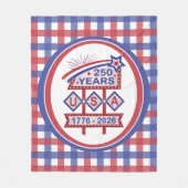 Retro USA 250th Anniversary Marquee Sign 1776-2026 Fleece Deken (Voorkant)