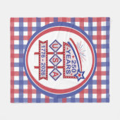 Retro USA 250th Anniversary Marquee Sign 1776-2026 Fleece Deken (Voorkant (Horizontaal))