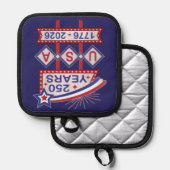 Retro USA 250th Anniversary Marquee Sign 1776-2026 Pannenlap (Voorkant / Achterkant)