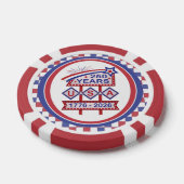 Retro USA 250th Anniversary Marquee Sign 1776-2026 Poker Chips (Enkel)