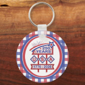 Retro USA 250th Anniversary Marquee Sign 1776-2026 Sleutelhanger (Voorkant)