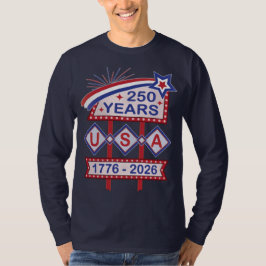 Retro USA 250th Anniversary Marquee Sign 1776-2026 T-shirt