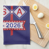 Retro USA 250th Anniversary Marquee Sign 1776-2026 Theedoek (Quarter Fold)