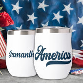 Retro USA Amerika Gepersonaliseerde naam