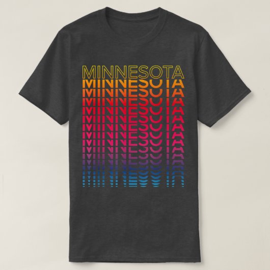 Retro USA Colorful StateNostalgic Minnesota T-shirt (Design voorkant)