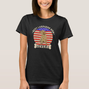 Retro USA Flag Best Labrador Retriever Mam ooit T-shirt