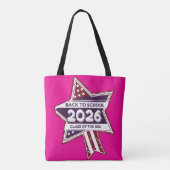 Retro USA Klasse van 2026 Terug naar school Tote Bag (Achterkant)