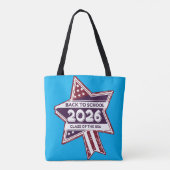 Retro USA Klasse van 2026 Terug naar school Tote Bag (Achterkant)