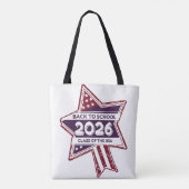 Retro USA Klasse van 2026 Terug naar school Tote Bag (Achterkant)