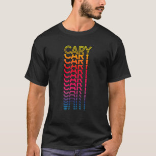 Retro USA Kleurrijke stad Nostalgische Cary T-shirt