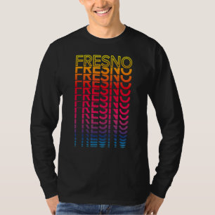Retro USA Kleurrijke stad Nostalgische Fresno T-shirt
