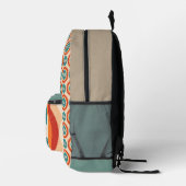 Retro USA Logo Circle Pattern Backpack Bedrukte Rugzak (Rechts)
