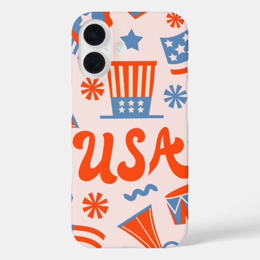 Retro USA Parade – 4 juli Case-Mate iPhone Case (Achterkant)