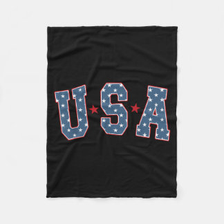 Retro USA Star 4 juli patriottische onafhankelijkh Fleece Deken