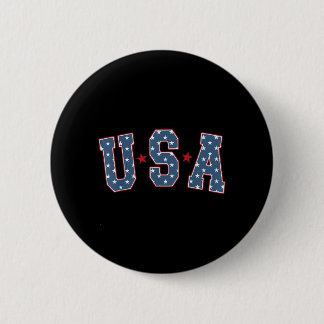 Retro USA Star 4 juli patriottische onafhankelijkh Ronde Button 5,7 Cm