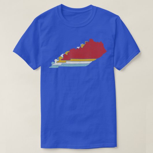 Retro USA State Map Kentucky T-shirt (Design voorkant)