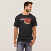 Retro USA State Map Oklahoma T-shirt (Voorkant volledig)