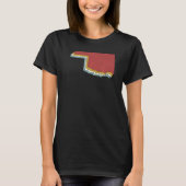 Retro USA State  Map Oklahoma T-shirt (Voorkant)