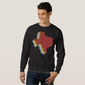 Retro USA State Map Texas Trui (Voorkant volledig)