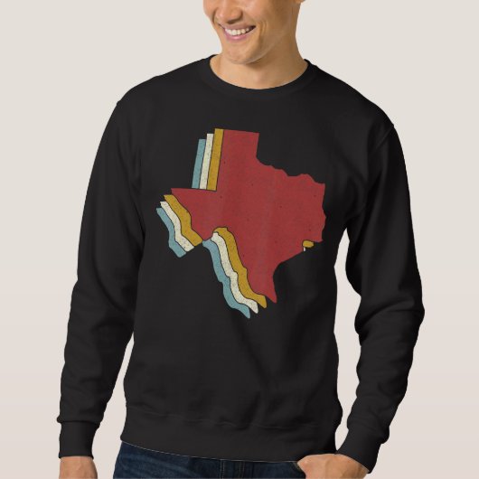 Retro USA State Map Texas Trui (Voorkant)